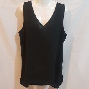 Black longer sleeveless top